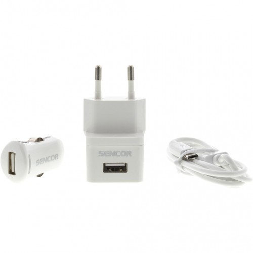 SENCOR KIT SCO 515-000WH USB kabel, nabíječka bílá 1M/WALL/CAR 30014836