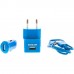 SENCOR KIT SCO 515-000BL USB kabel, nabíječka modrá 1M/WALL/CAR 30014837