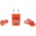 SENCOR KIT SCO 515-000RD USB kabel, nabíječka červená 1M/WALL/CAR 30014838