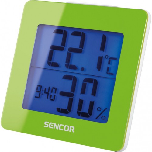 SENCOR SWS 1500 GN teploměr s hodinami a budíkem zelený 35049762 SENCOR SWS 1500 GN teploměr s hodinami a budíkem zelený 35049762