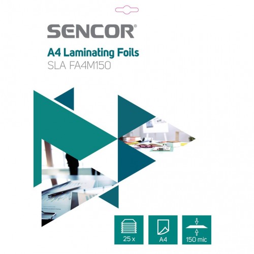 SENCOR SLA FA4M150 fólie A4 150mic 25ks 45009008 SENCOR SLA FA4M150 fólie A4 150mic 25ks 45009008