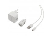 SENCOR KIT SCO 516-000WH USB kabel, nabíječka bílá 1M/WALL/CAR 30015740