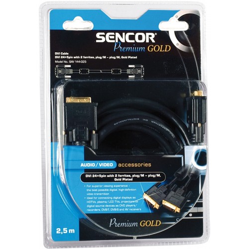 SENCOR AV kabel SAV 144-025 DVI 24+5p M-M 2,5M PG 35022794 SENCOR AV kabel SAV 144-025 DVI 24+5p M-M 2,5M PG 35022794