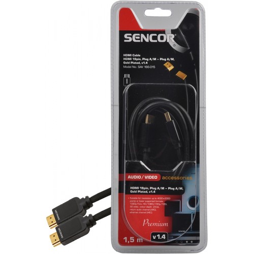 SENCOR AV kabel SAV 166-015 HDMI M-M 1,5m v1.4 P 35039913 SENCOR AV kabel SAV 166-015 HDMI M-M 1,5m v1.4 P 35039913