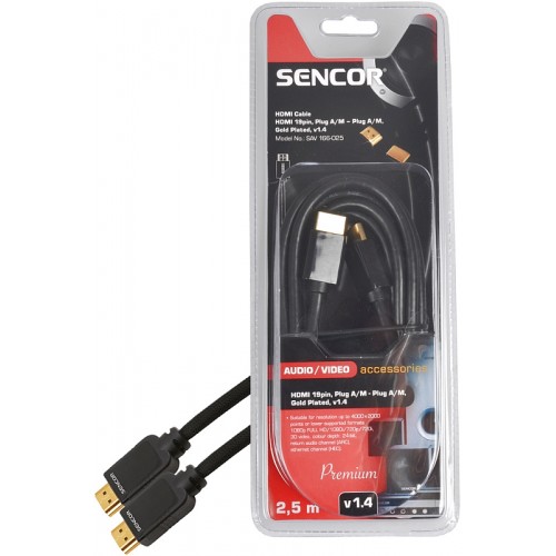 SENCOR AV kabel SAV 166-025 HDMI M-M 2,5m v1.4 P 35039914 SENCOR AV kabel SAV 166-025 HDMI M-M 2,5m v1.4 P 35039914
