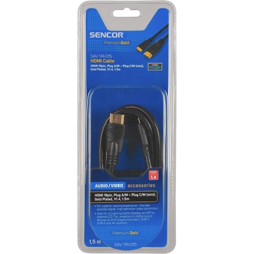 SENCOR AV kabel SAV 174-015 HDMI A-C mini V1.4 PG 35040933