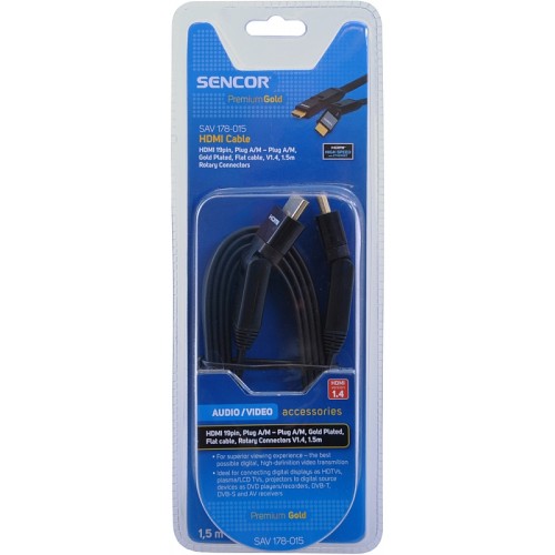 SENCOR AV kabel SAV 178-015 HDMI A-A R.FL.V1.4 PG 35042159 SENCOR AV kabel SAV 178-015 HDMI A-A R.FL.V1.4 PG 35042159