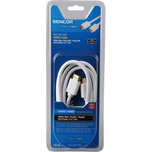 SENCOR AV kabel SAV 167-015W HDMI M-M 1,5M 1.4 PG 35042685