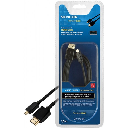 SENCOR AV kabel SAV 173-015 HDMI A-D micro PG 35043755