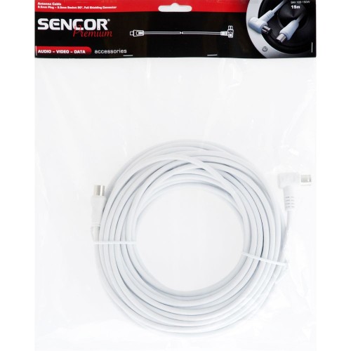 SENCOR SAV 169-150W antenní koaxiální kabel M-F 90° 35039756 SENCOR SAV 169-150W antenní koaxiální kabel M-F 90° 35039756
