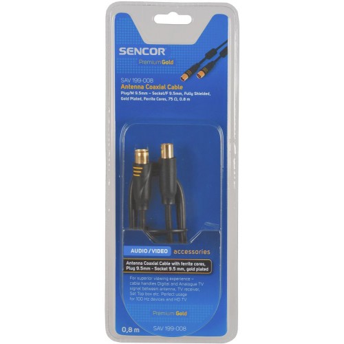 SENCOR SAV 199-008 koaxiální kabel ferit M-F PG 35040928 SENCOR SAV 199-008 koaxiální kabel ferit M-F PG 35040928