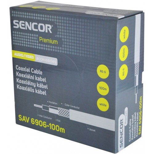 SENCOR SAV 6906-100m Koaxiální kabel RG-6 35043253