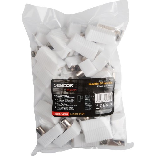 SENCOR SAV 526-000 Koaxiální konektor 90°-M 50ks 35042057