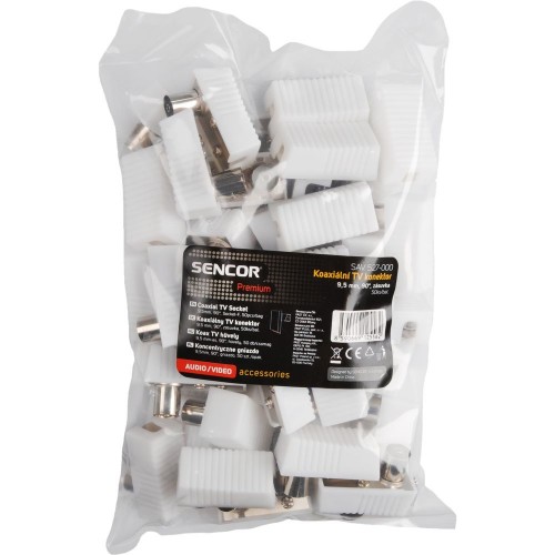 SENCOR SAV 527-000 Koaxiální konektor 90°-M 50ks 35042058