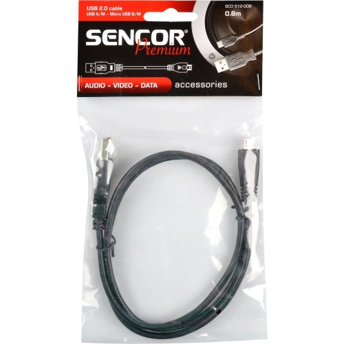 SENCOR Micro USB kabel SCO 512-008 USB A/M-Micro B 45009403 SENCOR Micro USB kabel SCO 512-008 USB A/M-Micro B 45009403
