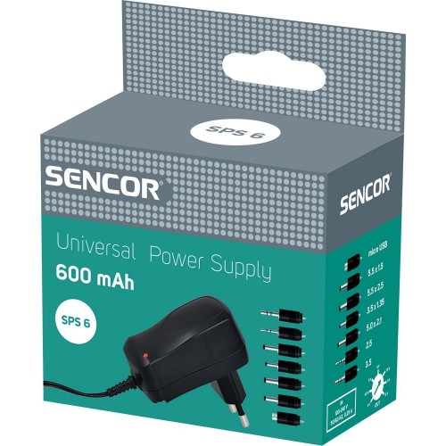 SENCOR SPS 6 Univerzální napájecí zdroj 600 mA 35043719