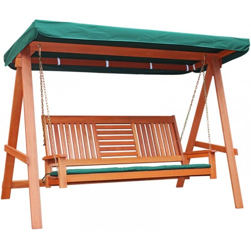 Zahradní houpačka SEREMBAN 235x117x178cm, zelená 89530