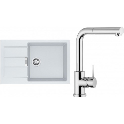 Franke SET T88B (dřez S2D 611-78 XL + baterie FN 0147.031) bílá 143.0618.740