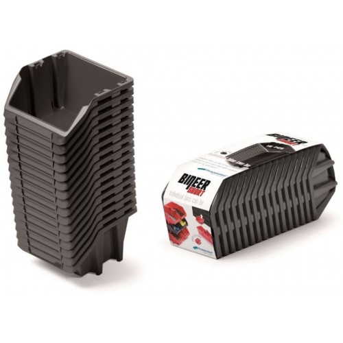 Prosperplast BINEER SHORT SET Plastové úložné boxy 16 kusů, 118x98x70mm, černá KBISS10 Prosperplast BINEER SHORT SET Plastové úložné boxy 16 kusů, 118x98x70mm, černá KBISS10