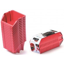 Prosperplast BINEER SHORT SET Plastové úložné boxy 16 kusů, 234x77x92mm, červená KBISS10-3