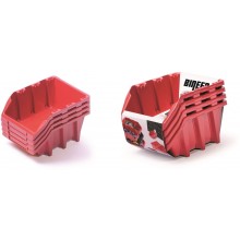 Kistenberg BINEER LONG SET Plastové úložné boxy 4ks, 295x198x195mm, černá červenáKBILS30