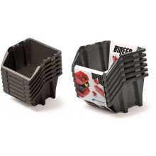 Kistenberg BINEER SHORT SET Plastové úložné boxy 6 kusů, 214x198x238mm, černá KBISS22
