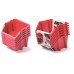 Kistenberg BINEER SHORT SET Plastové úložné boxy 6 kusů, 214x198x238mm, červená KBISS22