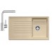 BLANCO SET dřez ZIA 45 SL béžová champagne Siigranit + dřezová baterie MILA chrom