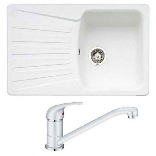 BLANCO SET dřez NOVA 45 S Silgranit + dřezová baterie DARAS bílá BLANCO SET dřez NOVA 45 S Silgranit + dřezová baterie DARAS bílá