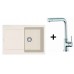 Franke SET G39 granitový dřez MRG 611.073 vanilka + dřezová baterie Samoa