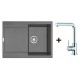 Franke SET G40 granitový dřez MRG 611.084 šedý kámen + dřezová baterie FN 0147 se sprškou
