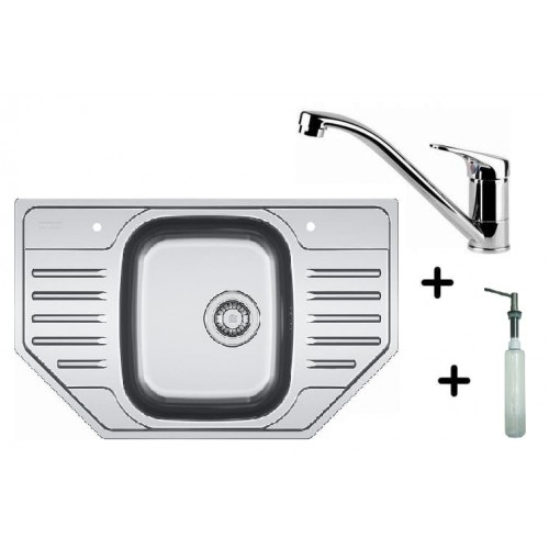 Franke SET N38 nerezový dřez PXN 612 E + dřezová baterie FB 250 + dávkovač saponátu HC 20