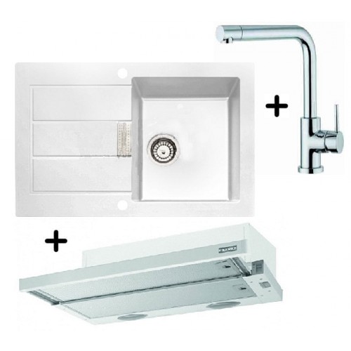 Franke SET T18 tectonitový dřez SID 611-78 bílá + dřezová baterie Samoa + FTC 6032 GR/XS Franke SET T18 tectonitový dřez SID 611-78 bílá + dřezová baterie Samoa + FTC 6032 GR/XS