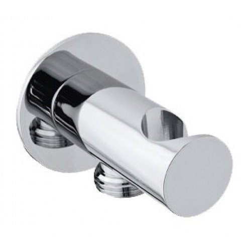 SAPHO Držák sprchy kulatý, pevný, s vyústěním, chrom SG203