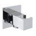 SAPHO Držák sprchy hranatý, pevný, s vyústěním, 1/2", chrom SG303