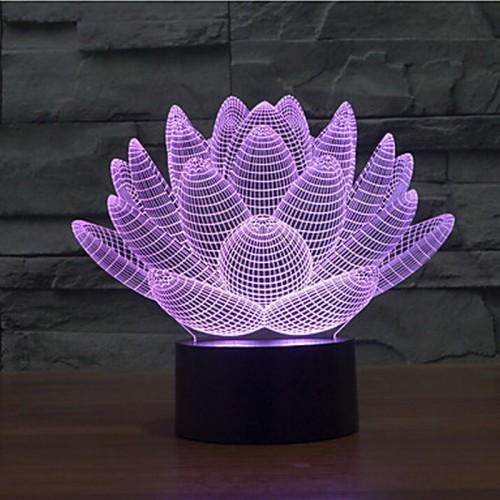 PROMÁČKLÝ OBAL SHARKS 3D LED lampa Lotosový květ SA096 - PLNĚ FUNKČNÍ PROMÁČKLÝ OBAL SHARKS 3D LED lampa Lotosový květ SA096 - PLNĚ FUNKČNÍ