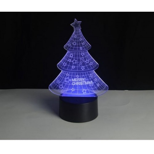 PROMÁČKLÝ OBAL SHARKS 3D LED lampa Vánoční stromek SA098 - PLNĚ FUNKČNÍ
