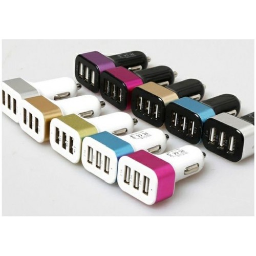 SHARKS Nabíječka do auta 3x USB, zelená CT25108B001-C