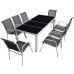 SHARKS VIOLA set zahradního nábytku 6+2, černá SA064