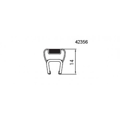 RONAL magnetické těsnění 180° na 6 mm skla 42356 RONAL magnetické těsnění 180° na 6 mm skla 42356