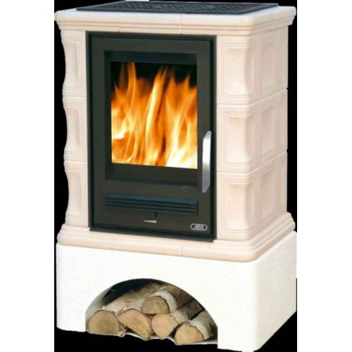 ABX Regina Zehendner, kachlová kamna na dřevo s plechovou vložkou, siena