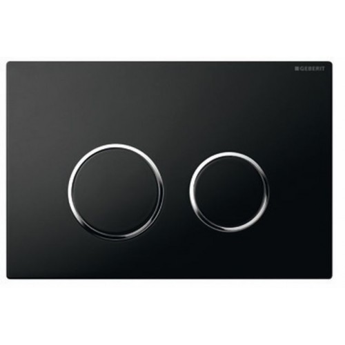 GEBERIT - ovládací tlačítko SIGMA 20, plast, černá/pochrom. lesklá 115.778.KM.1