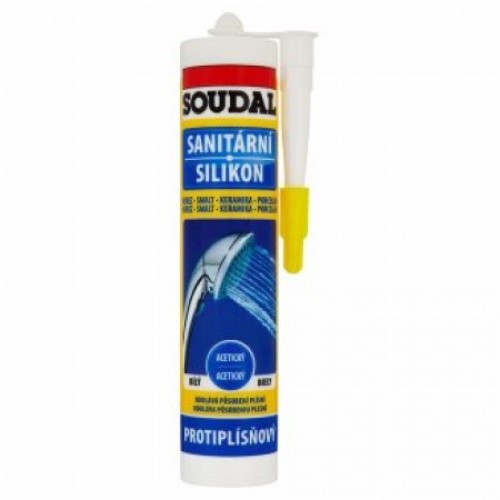 VÝPRODEJ SOUDAL sanitární silikon bílá 310 ml PROŠLÉ DATUM EXPIRACE 8/2016