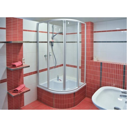 RAVAK Supernova SKCP4-90 čtvrtkruhový sprchový kout Sabina, satin+transparent 31177VU00Z1