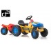 Šlapací traktor G21 Classic s vlečkou žluto/modrý 690814