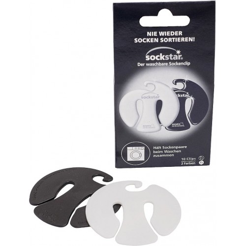 Sockstar Black & White Kolíčky na ponožky 10 ks