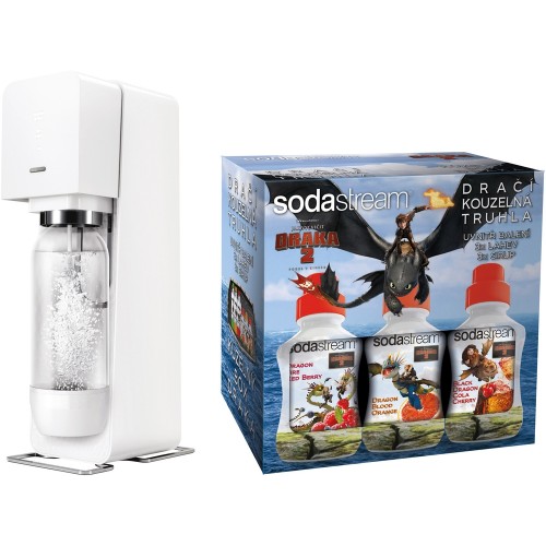 SADA Výrobník sodové vody SOURCE WHITE new LE + dárek 6v1 Dragon SODASTREAM
