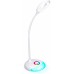 SOLIGHT LED stolní lampička nabíjecí, 5W, RGB podsvícení, stmívatelná, USB napájení WO44