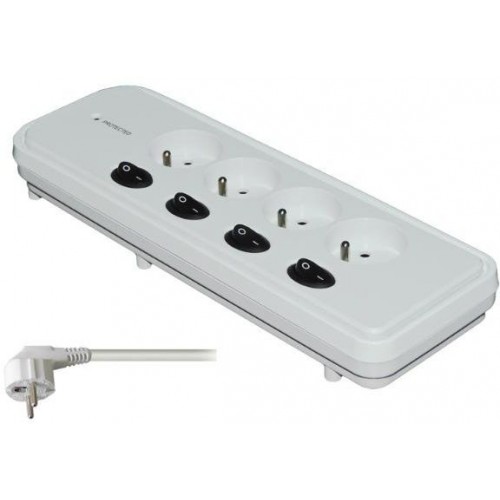 SOLIGHT Přepěťová ochrana PO42, 630J, 4z, 1,5m+vypínač SOLIGHT Přepěťová ochrana PO42, 630J, 4z, 1,5m+vypínač