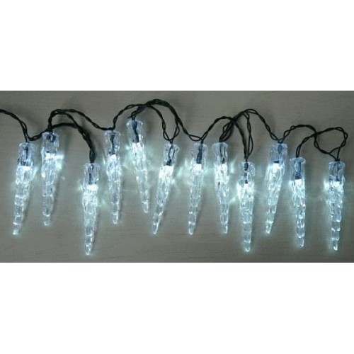 Vánoční osvětlení Rampouchy 40 LED - stálesvítící - BÍLÉ VS5229